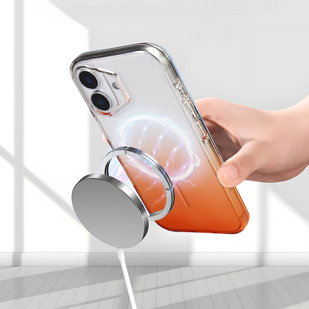 Apple iPhone 17 Kılıf M-Safe Şarj Özellikli Zore Septik Silikon Kapak Mor