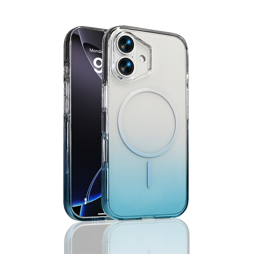 Apple iPhone 17 Kılıf M-Safe Şarj Özellikli Zore Septik Silikon Kapak Turkuaz