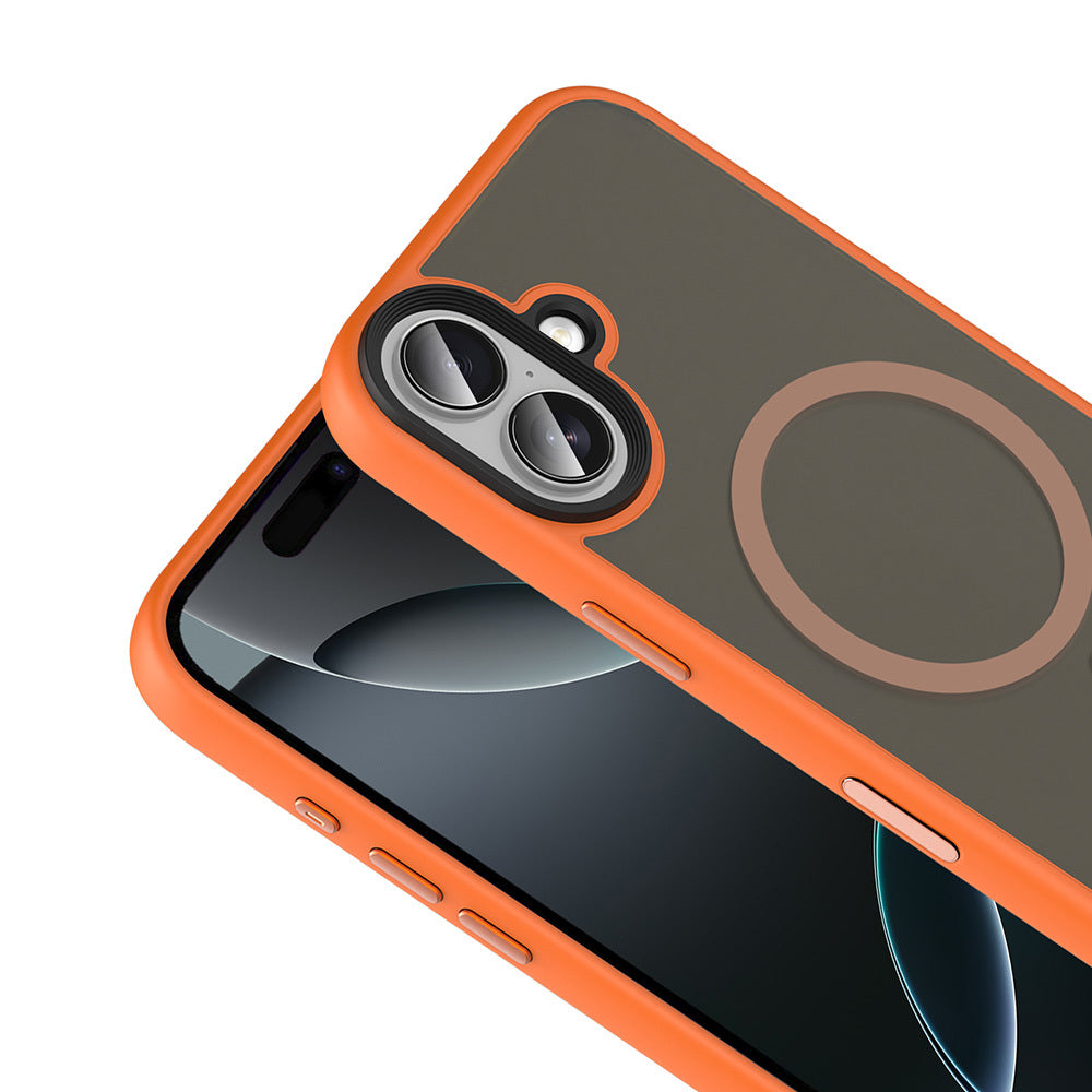 Apple iPhone 17 Case Matte Back Surface Wireless Charging Feature Zore Flet M-safe Cover Black