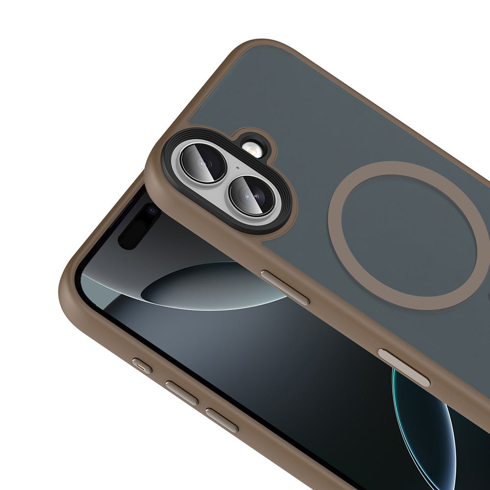 Apple iPhone 17 Case Matte Back Surface Wireless Charging Feature Zore Flet M-safe Cover Black