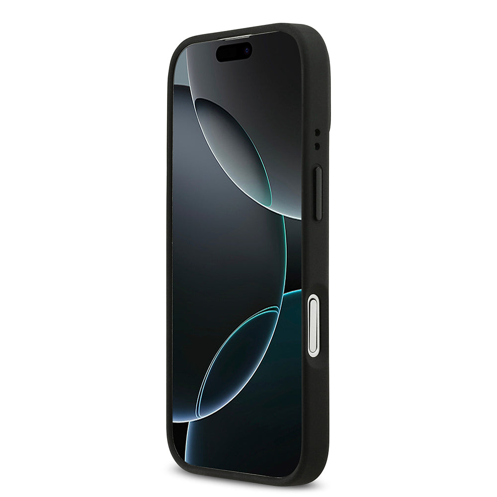 Apple iPhone 17 Kılıf Redbull Orjinal Lisanslı M-safe Şarj Özellikli Kırmızı Halka ve Logo Kabartmalı PU Deri Kapak Lacivert