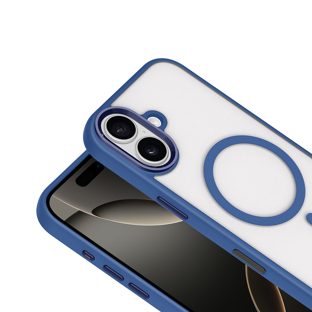 Apple iPhone 17 Kılıf Wireless Şarj Özellikli Zore Krom M-safe Silikon Kapak Turuncu