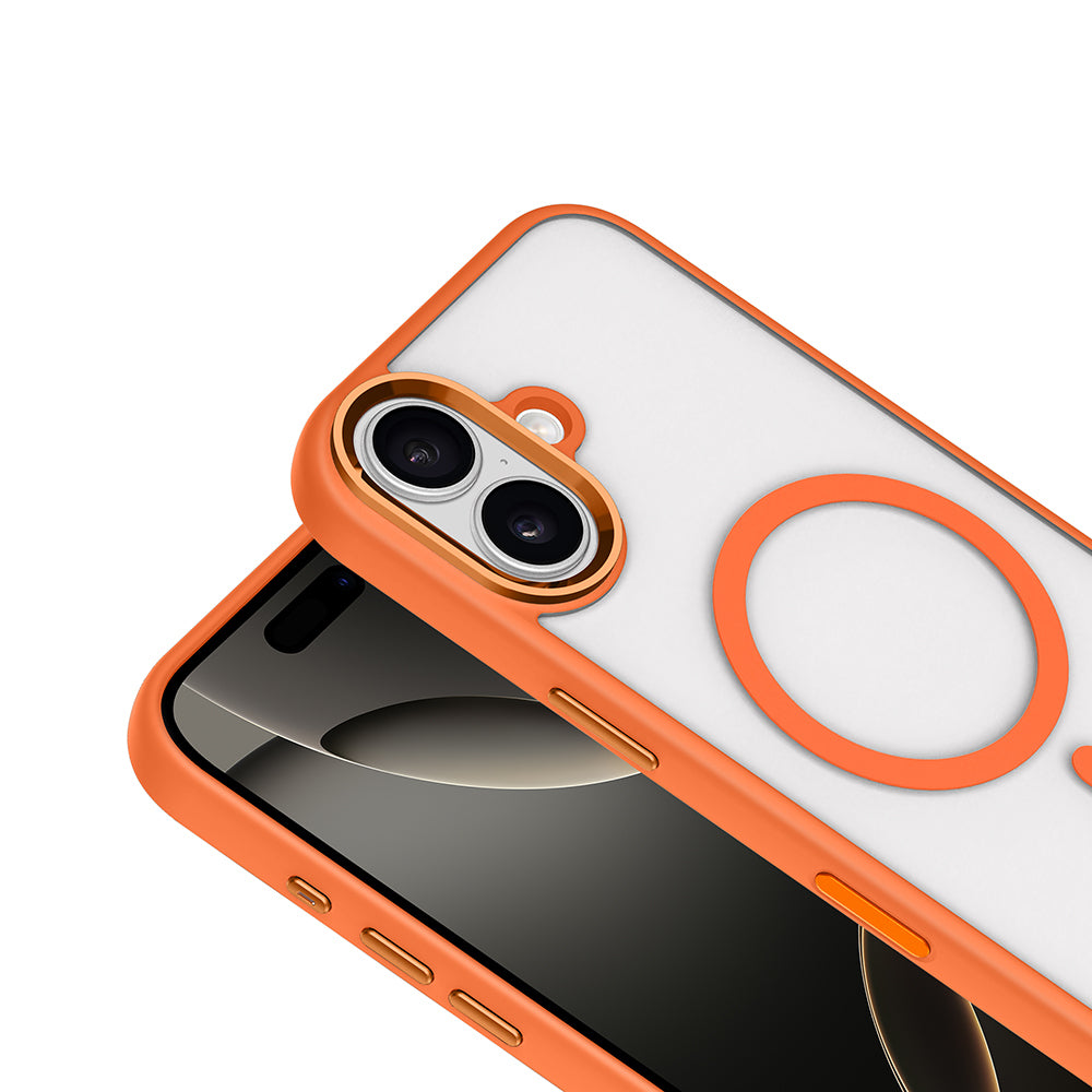 Apple iPhone 17 Wireless Charging Case Zore Chrome M-safe Silicone Cover Black