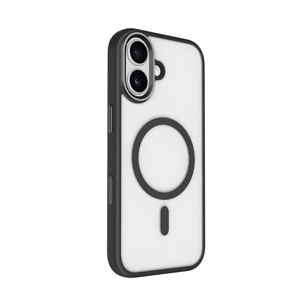 Apple iPhone 17 Wireless Charging Case Zore Chrome M-safe Silicone Cover Navy Blue