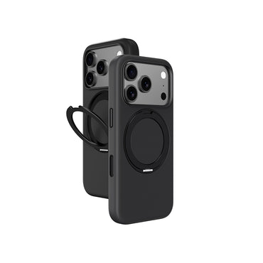 Apple iPhone 17 Pro Amazingthing Cloudie MagSpin 360 Derece Standlı M-Safe Kılıf Siyah