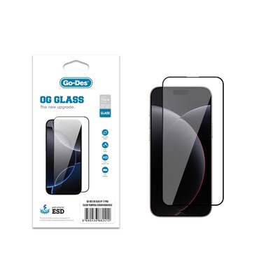 Apple iPhone 17 Pro Go Des OG Glass Antistatic Tempered Glass Screen Protector Transparent