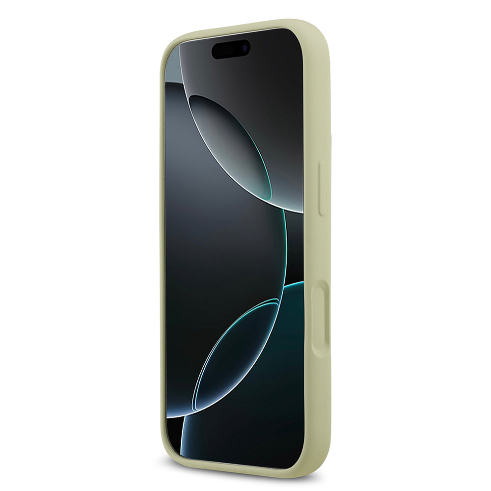 Apple iPhone 17 Pro Kılıf Guess Orjinal Lisanslı Grained Yazı Logolu Kapak Kahverengi