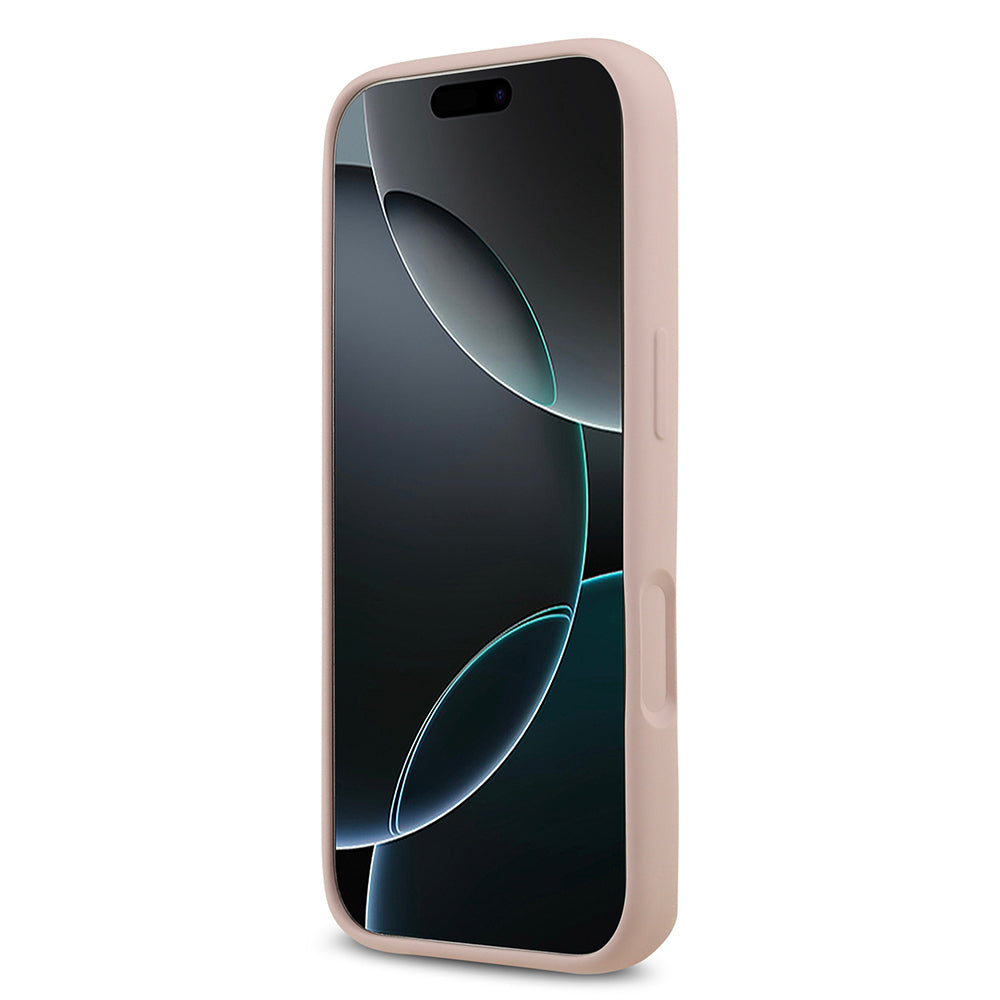 Apple iPhone 17 Pro Kılıf Guess Orjinal Lisanslı Grained Yazı Logolu Kapak Siyah