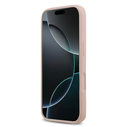 Apple iPhone 17 Pro Kılıf Guess Orjinal Lisanslı Grained Yazı Logolu Kapak Siyah