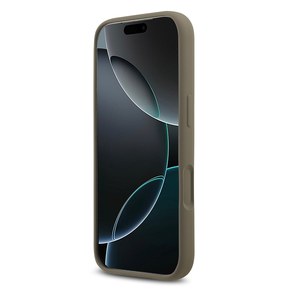 Apple iPhone 17 Pro Kılıf Guess Orjinal Lisanslı Grained Yazı Logolu Kapak Siyah
