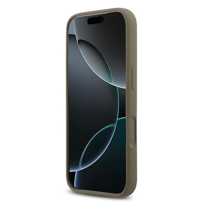 Apple iPhone 17 Pro Kılıf Guess Orjinal Lisanslı Grained Yazı Logolu Kapak Siyah