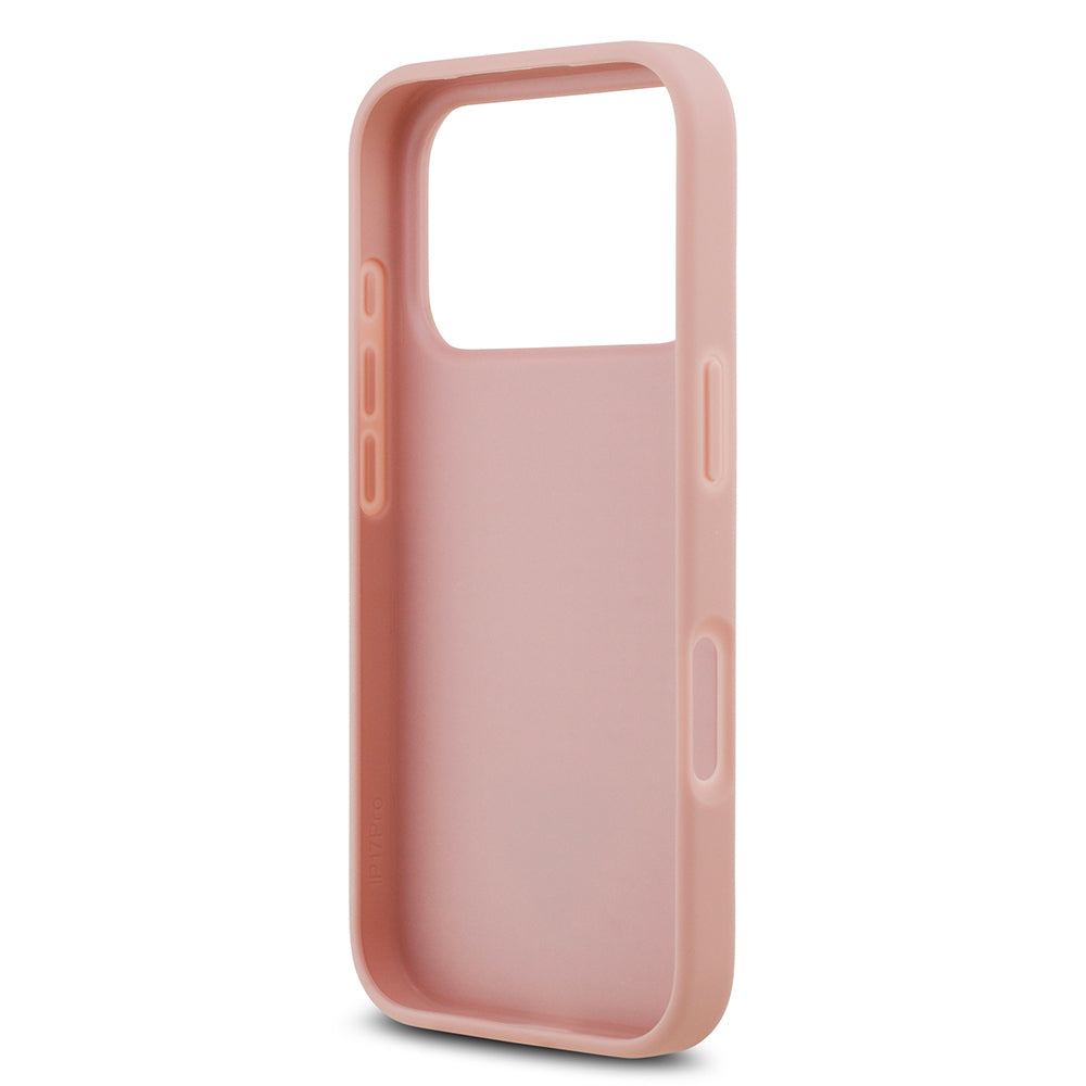 Apple iPhone 17 Pro Kılıf Guess Orjinal Lisanslı Taşlı Arka Yüzey Üçgen Logolu Kapak Siyah