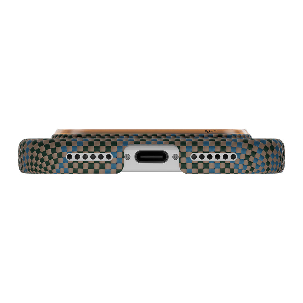 Apple iPhone 17 Pro Kılıf M-safe Şarj Özellikli Aramid Fiber Pitaka Breath of Veins Serisi Kapak