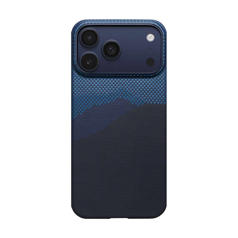 Apple iPhone 17 Pro Case M-safe Charging Feature Aramid Fiber Pitaka Tactile Woven Starpeak Series Over The Horizon Cover Blue