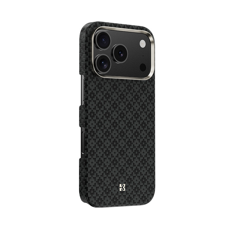 Apple iPhone 17 Pro Kılıf M-Safe Şarj Özellikli Benks ArmorAir ArmorGrid Serisi Kevlar Kapak Gold