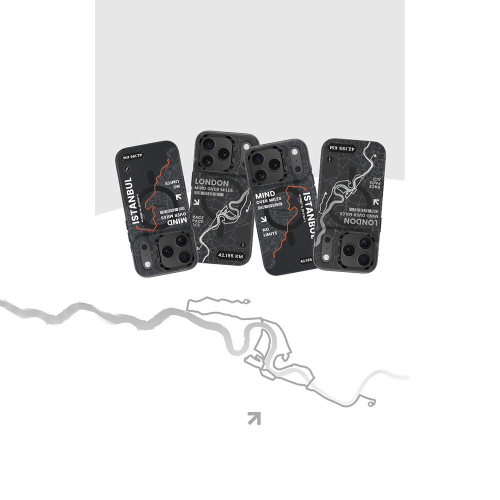 Apple iPhone 17 Pro Kılıf M-safe Şarj Özellikli Benks City Serisi Kapak Siyah-Turuncu