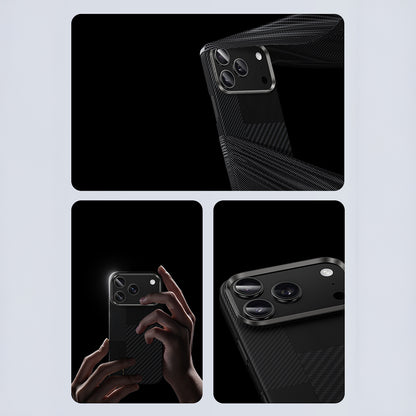 Apple iPhone 17 Pro Kılıf M-safe Şarj Özellikli Karbon Fiber Benks Montage ArmorAir Kevlar Kapak Siyah