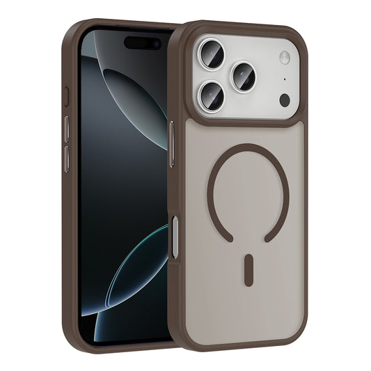 Apple iPhone 17 Pro Case M-safe Charging Feature Matte Back Surface Zore Sio Cover Desert Titanium 