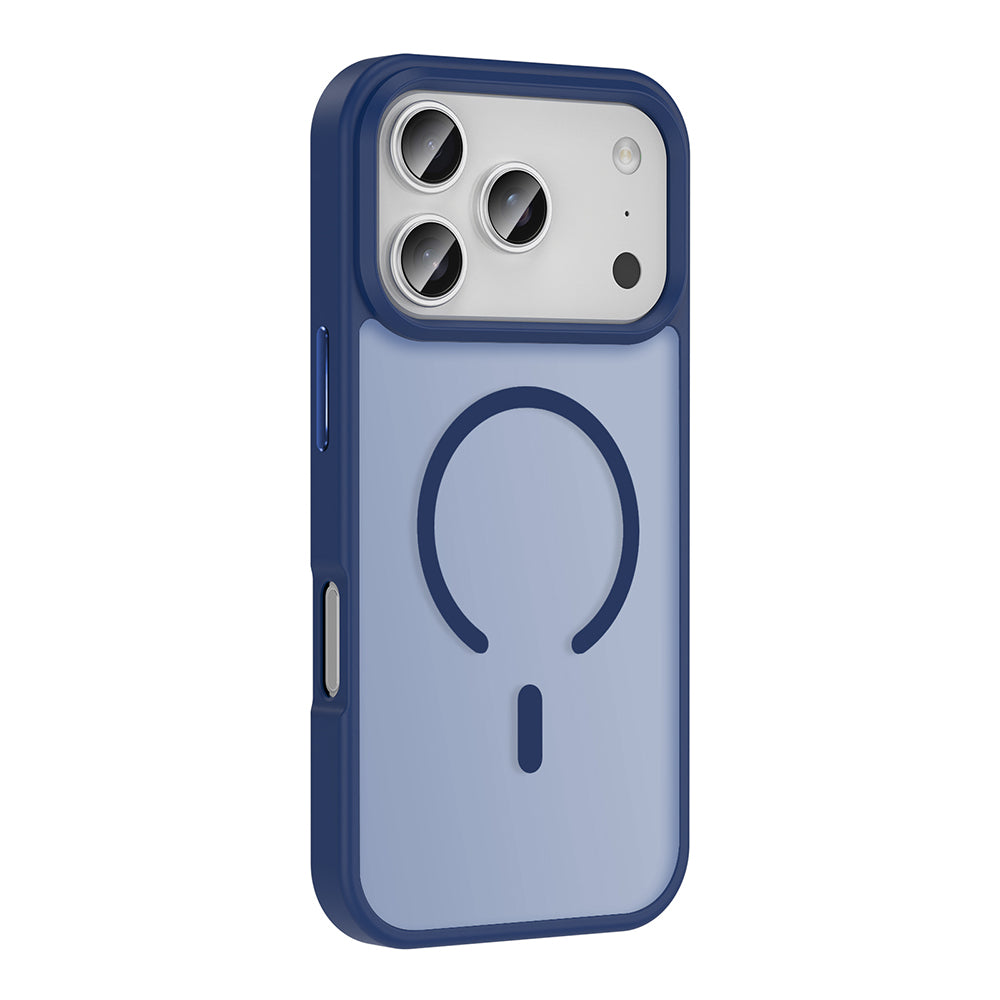 Apple iPhone 17 Pro Case M-safe Charging Feature Matte Back Surface Zore Sio Cover Navy Blue 