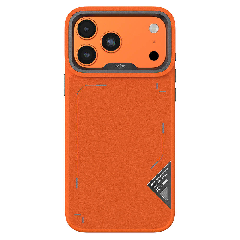 Apple iPhone 17 Pro Kılıf M-safe Şarj Özellikli O-Ring Metal Kamera Çerçeveli Kajsa Matrix Collection Kapak