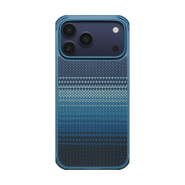 Apple iPhone 17 Pro Case M-safe Charging Feature Pitaka Tactile Woven Sunset-Moonrise Aramid Pro Guard Series Cover Blue 
