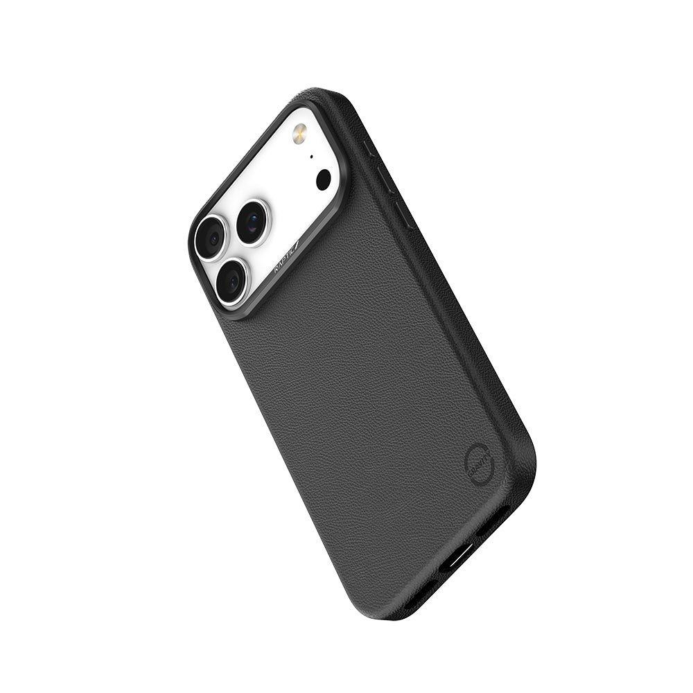 Apple iPhone 17 Pro Kılıf M-Safe Şarj Özellikli Polimerik Deri Raptic Urban Nano Kapak Siyah