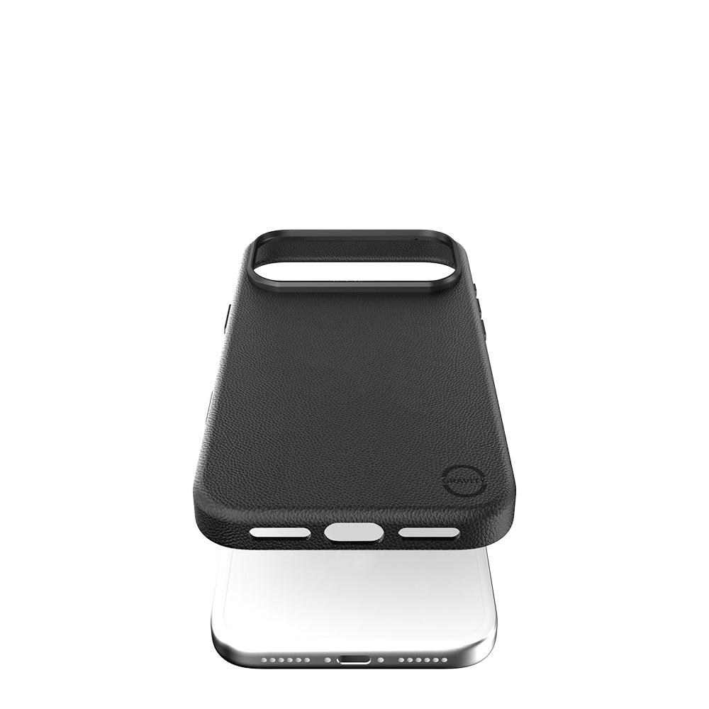 Apple iPhone 17 Pro Kılıf M-Safe Şarj Özellikli Polimerik Deri Raptic Urban Nano Kapak Siyah