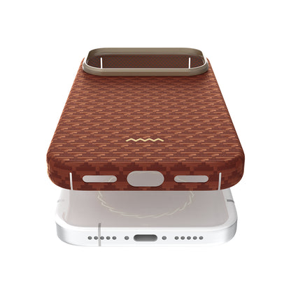 Apple iPhone 17 Pro Kılıf M-safe Şarj Özellikli Raptic Aramid Skin Origin Serisi Kapak Lacivert