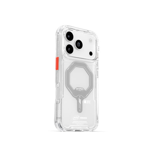 Apple iPhone 17 Pro Case M-safe Charging Feature Transparent Airbag Design Skinarma Saido Mag-Charge Cover Transparent 