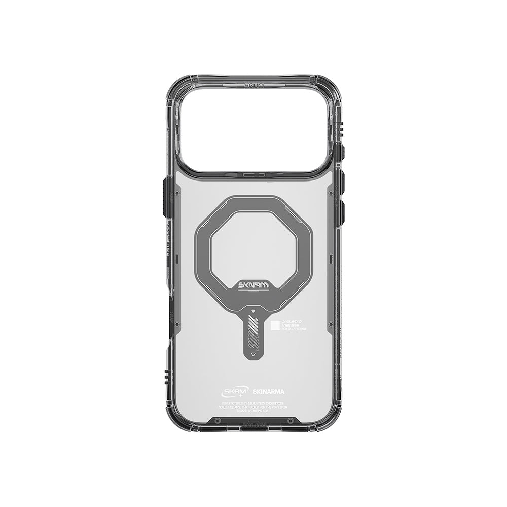 Apple iPhone 17 Pro Case M-safe Charging Feature Transparent Airbag Design Skinarma Saido Mag-Charge Cover Smoke