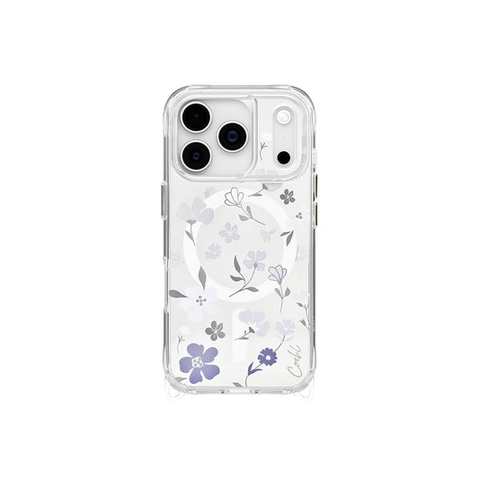 Apple iPhone 17 Pro Case M-safe Charging Feature Transparent Back Surface Floral Coehl Amara Cover Lilac