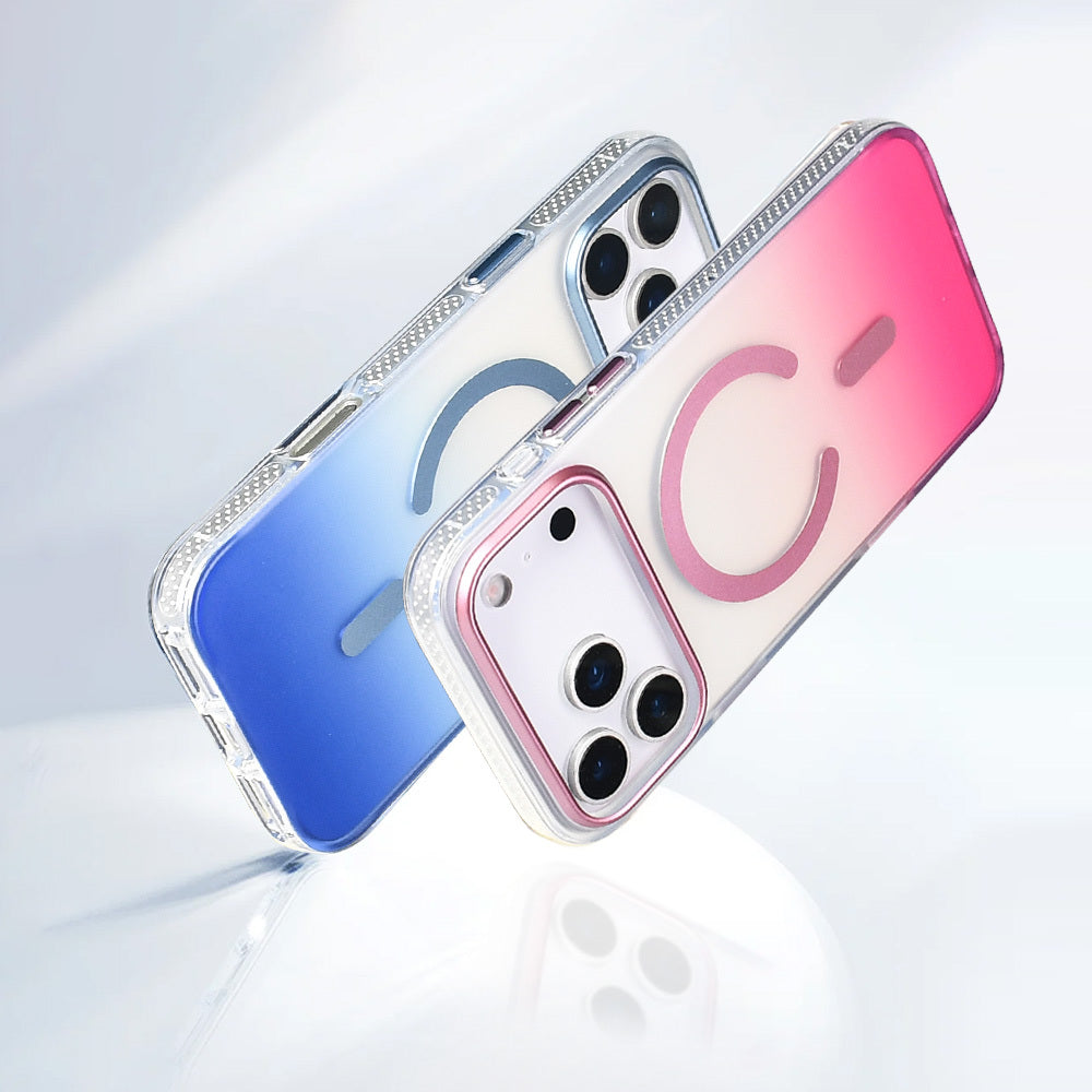 Apple iPhone 17 Pro Case M-safe Charging Feature Transparent Color Transition Zore Toros Cover Black