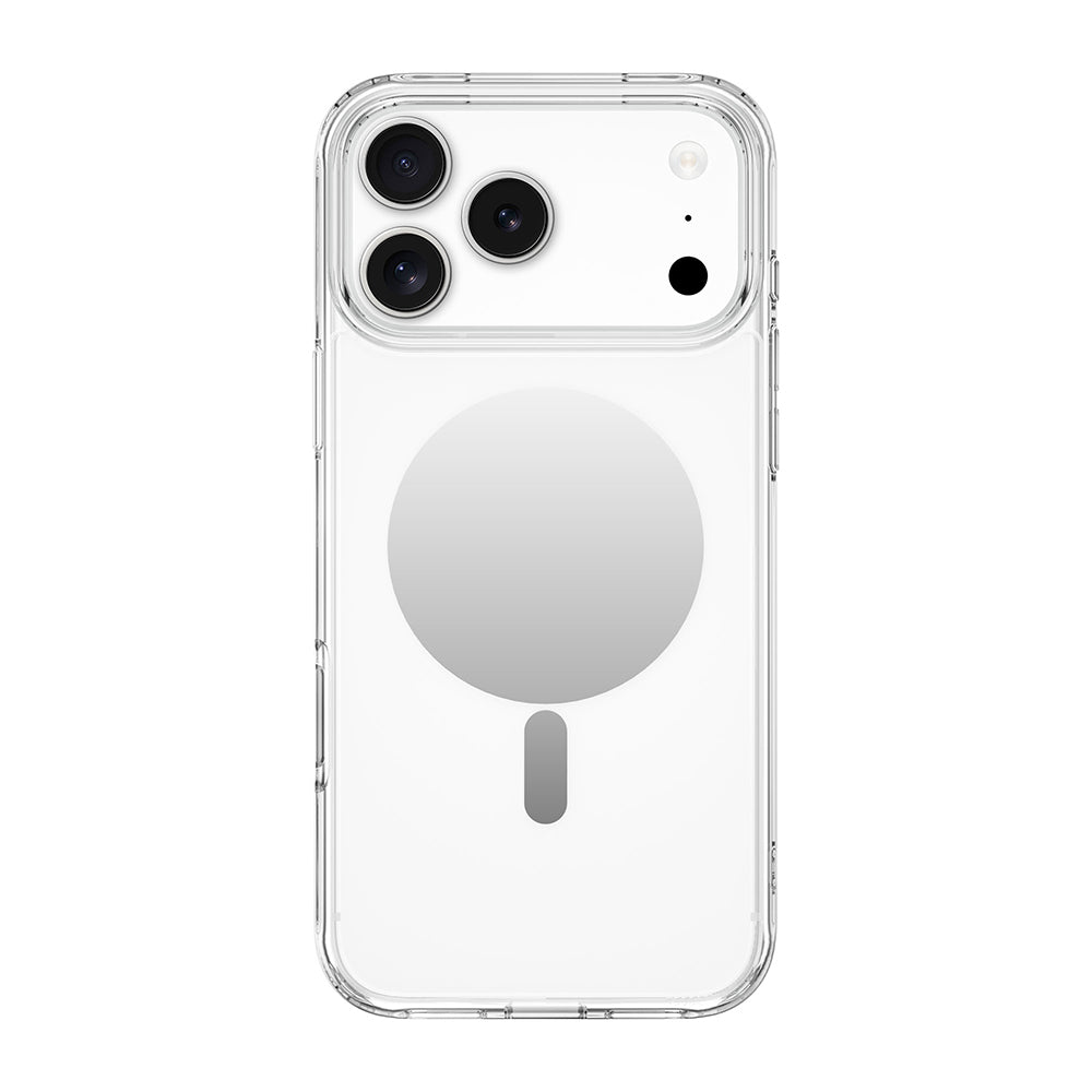 Apple iPhone 17 Pro Kılıf M-safe Şarj Özellikli Wiwu MCC-701 Aynalı Pro Serisi Sert PC Kapak Şeffaf
