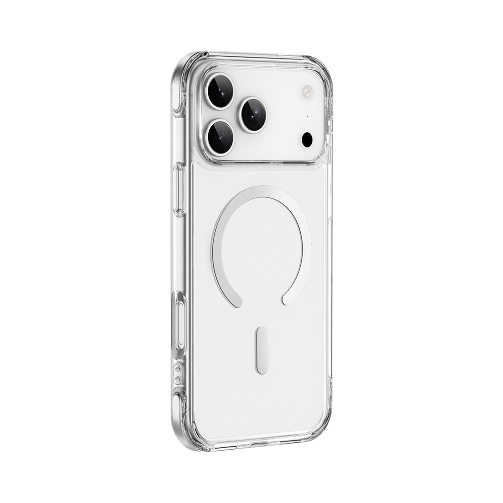 Apple iPhone 17 Pro Case M-safe Charging Feature Wiwu MCC-702 Titanium Pro Series Hard PC Cover Transparent