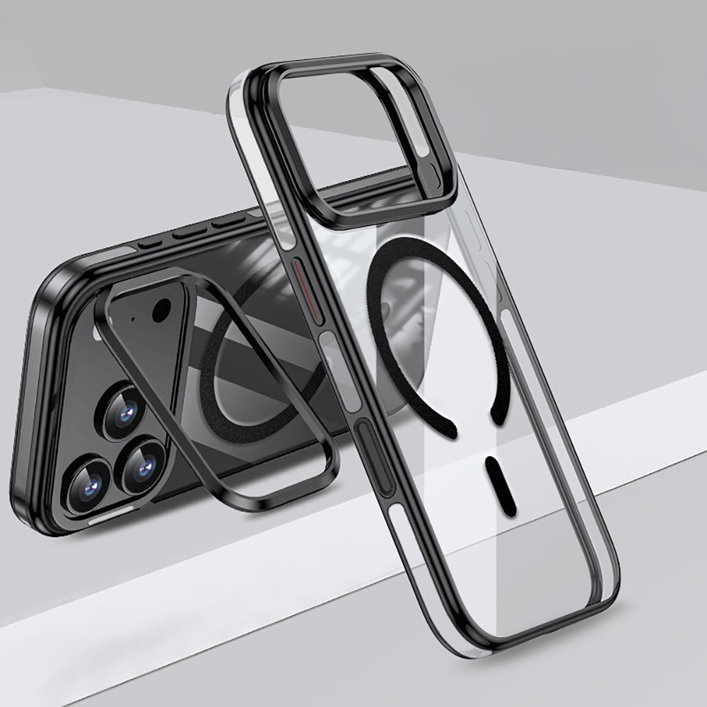 Apple iPhone 17 Pro Kılıf M-safe Şarj Özellikli Wlons Standlı Efsane Kapak