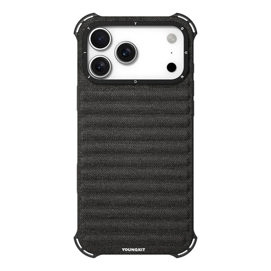 Apple iPhone 17 Pro Case M-safe Charging Feature Youngkit Canvas Series Cover Black 