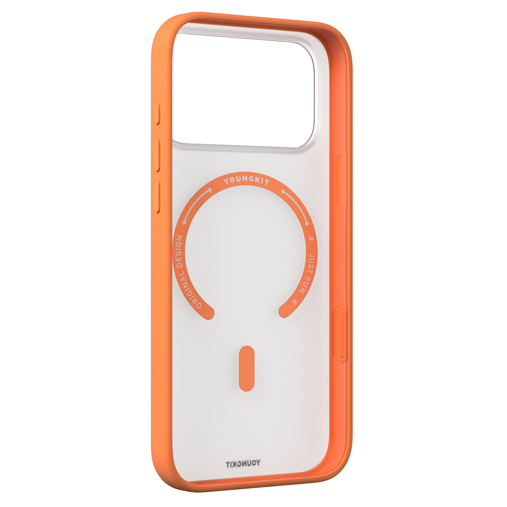 Apple iPhone 17 Pro Kılıf M-safe Şarj Özellikli Youngkit Clear Serisi Kapak Siyah