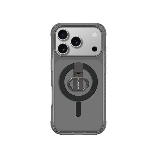 Apple iPhone 17 Pro Case with M-safe Charging Feature and Ring Stand, Amazingthing Titan Pro Series Cover, Black 