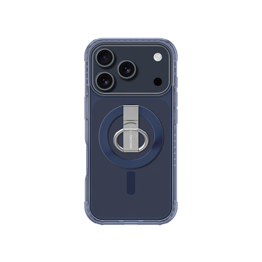 Apple iPhone 17 Pro Case with M-safe Charging Feature and Ring Stand, Amazingthing Titan Pro Series Cover Blue 