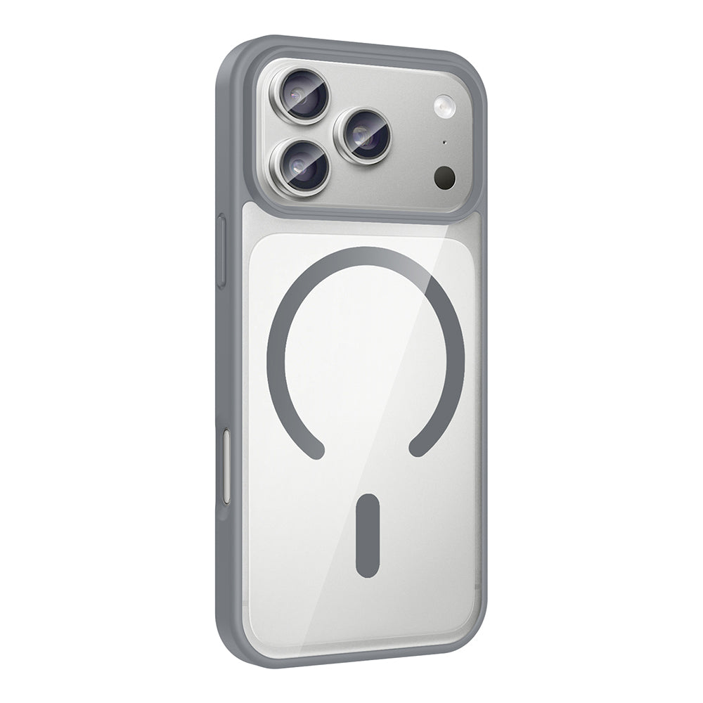 Apple iPhone 17 Pro Kılıf M-safe Wireless Şarj Özellikli Silikon Zore Ege Kapak Gri