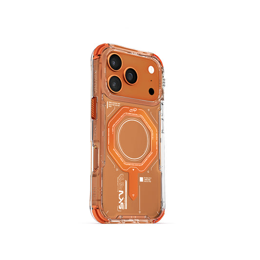 Apple iPhone 17 Pro Case SkinArma M-safe Charging Airbag Design Magma Cover Orange 