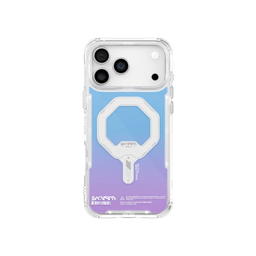 Apple iPhone 17 Pro Case Skinarma M-Safe Charging Feature IML Printed Holographic MYST Transparent Cover 