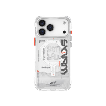 Apple iPhone 17 Pro Case Skinarma M-safe Charging Feature Text Patterned Airbag Design Sonix Cover Black 