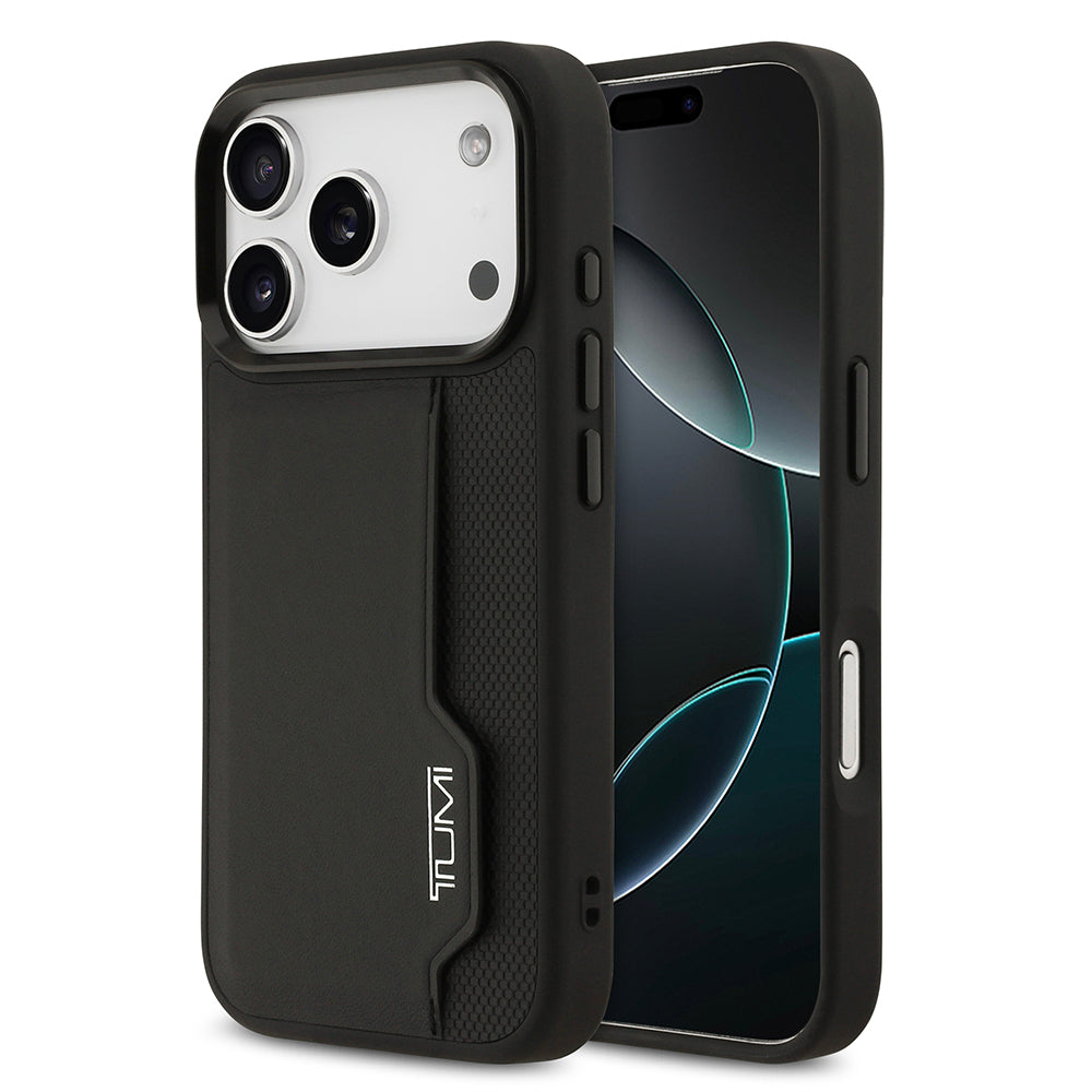 Apple iPhone 17 Pro Kılıf TUMI Orjinal Lisanslı Deri Dikey Kartlıklı Kapak