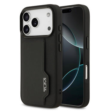 Apple iPhone 17 Pro Kılıf TUMI Orjinal Lisanslı Deri Dikey Kartlıklı Kapak