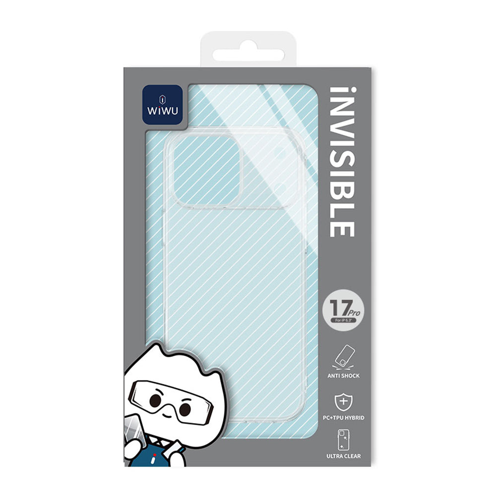 Apple iPhone 17 Pro Kılıf Wiwu YXK-206 Invisible Sert PC Kapak Şeffaf