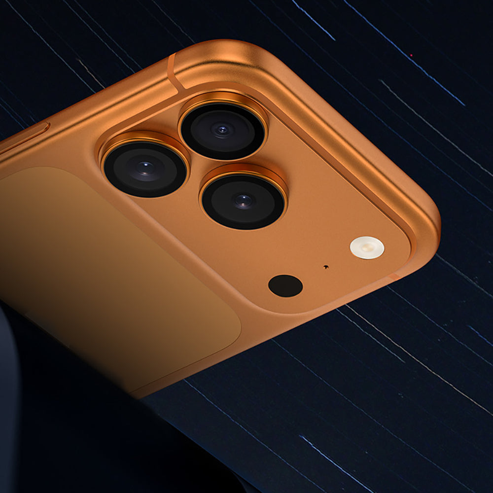 Apple iPhone 17 Pro Max Benks Glass Warrior Cam Kamera Lens Koruyucu Turuncu