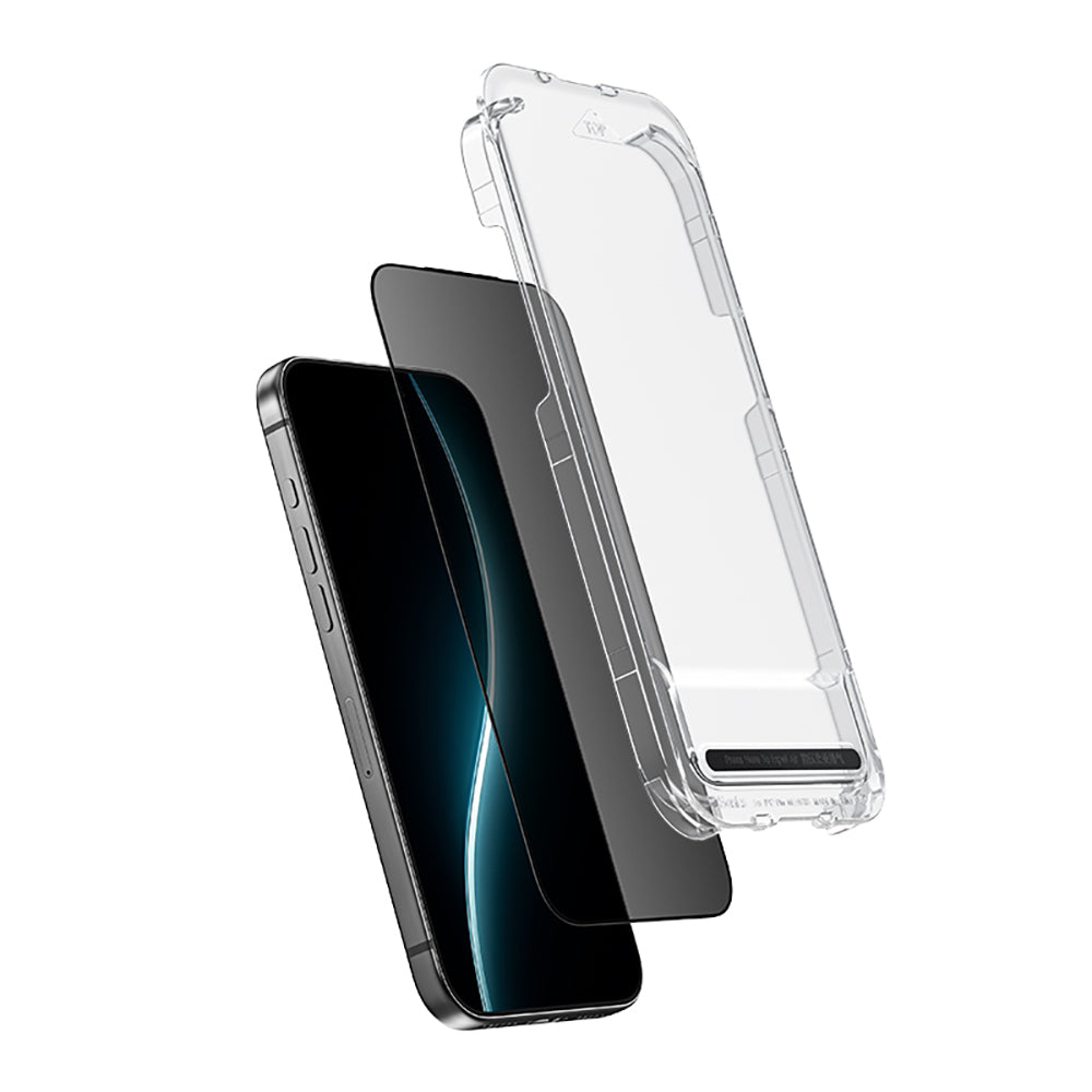 Apple iPhone 17 Pro Max Benks Glass Warrior Privacy HD Cam Ekran Koruyucu + Kolay Uygulama Aparatlı Siyah