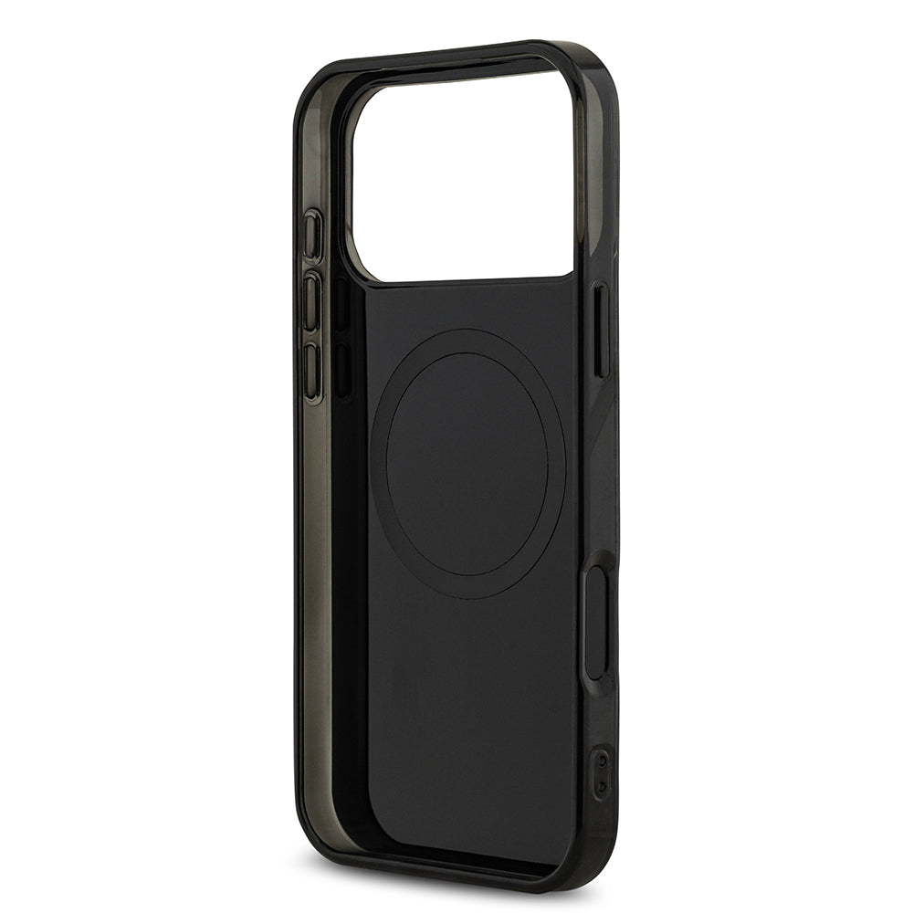 Apple iPhone 17 Pro Max Kılıf AMG Orjinal Lisanslı M-safe Şarj Özellikli Çift Katmanlı Kırmızı Çapraz Çizgili Kapak Siyah-Kırmızı