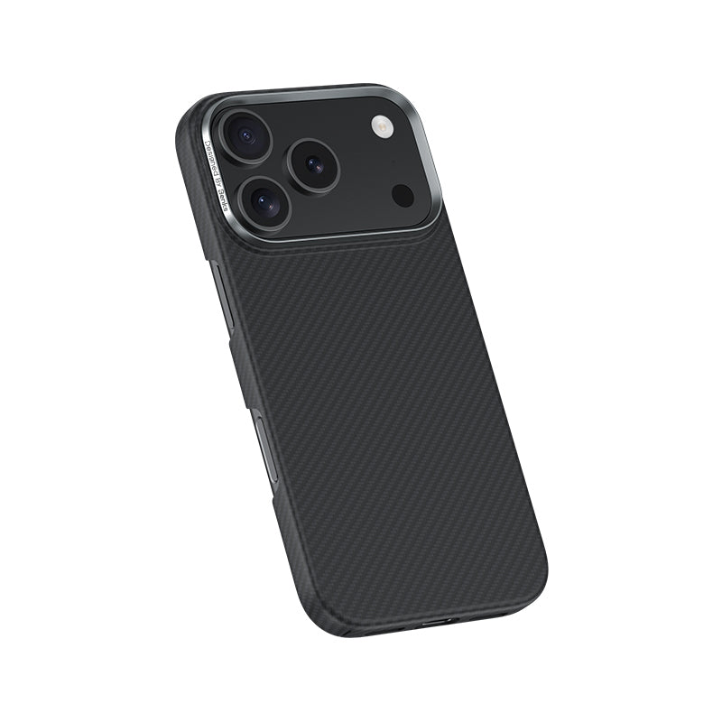 Apple iPhone 17 Pro Max Kılıf Benks M-safe Şarj Özellikli Metal Kamera Çerçeveli Magnetik ArmorAir 600D Kevlar Fiber Kapak Siyah